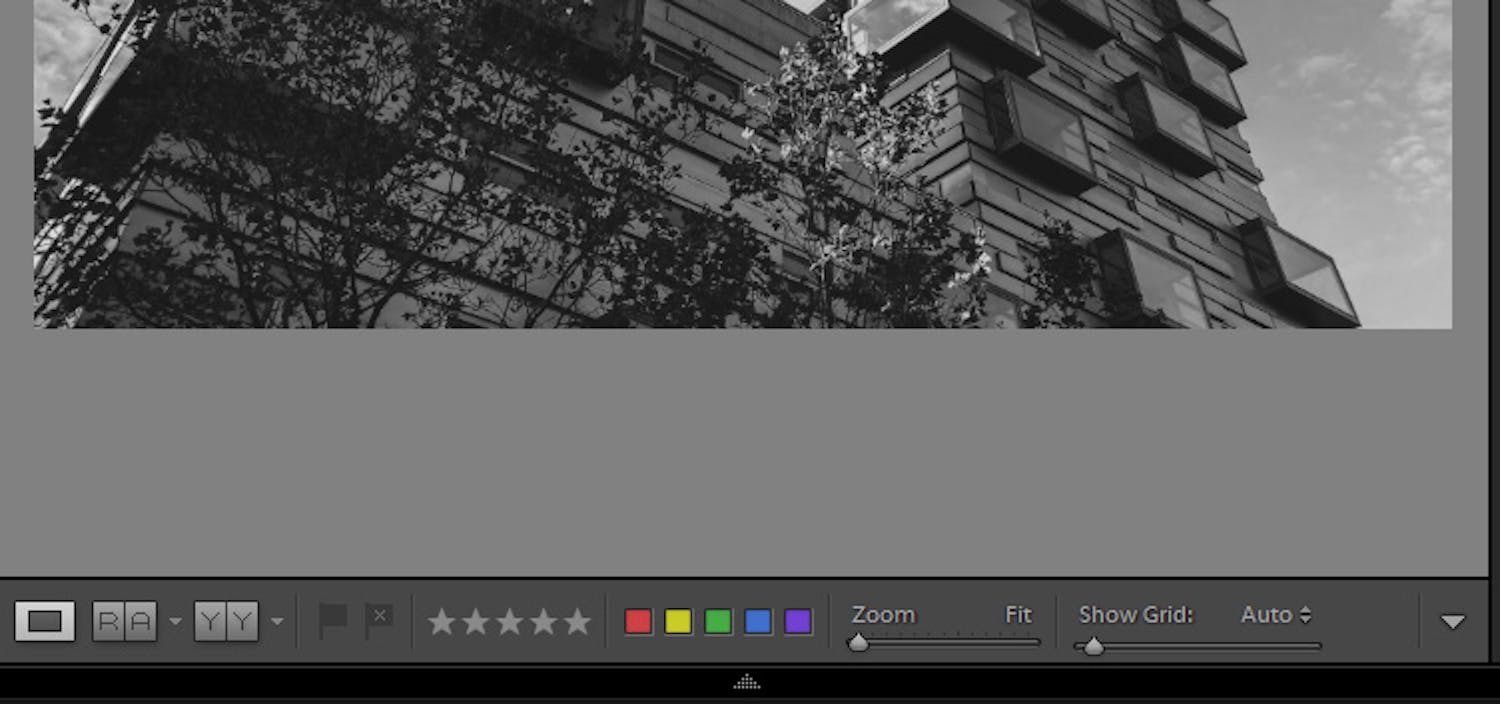 Toolbar i Lightroom